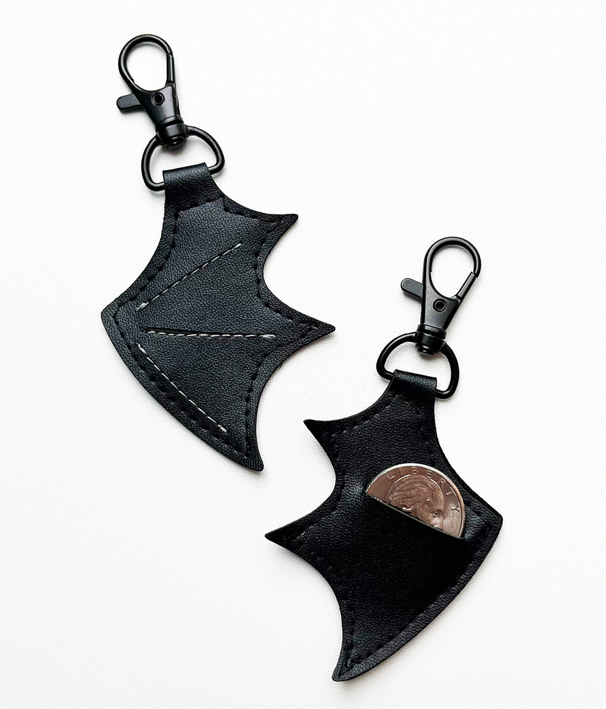 Bat Wing Coin Keychain