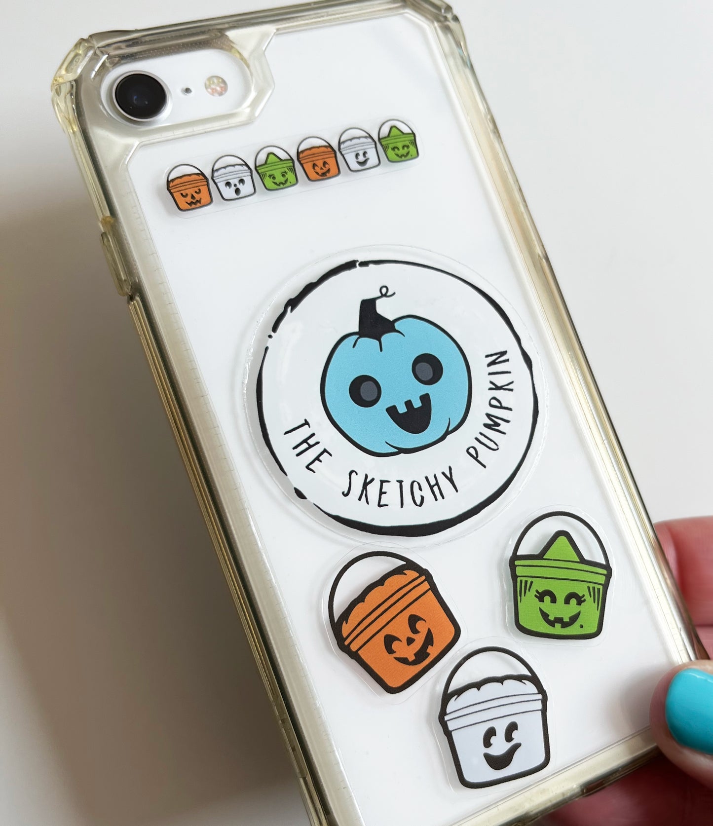 Boo Bucket Stickers, Full Sheet, Transparent, Waterproof