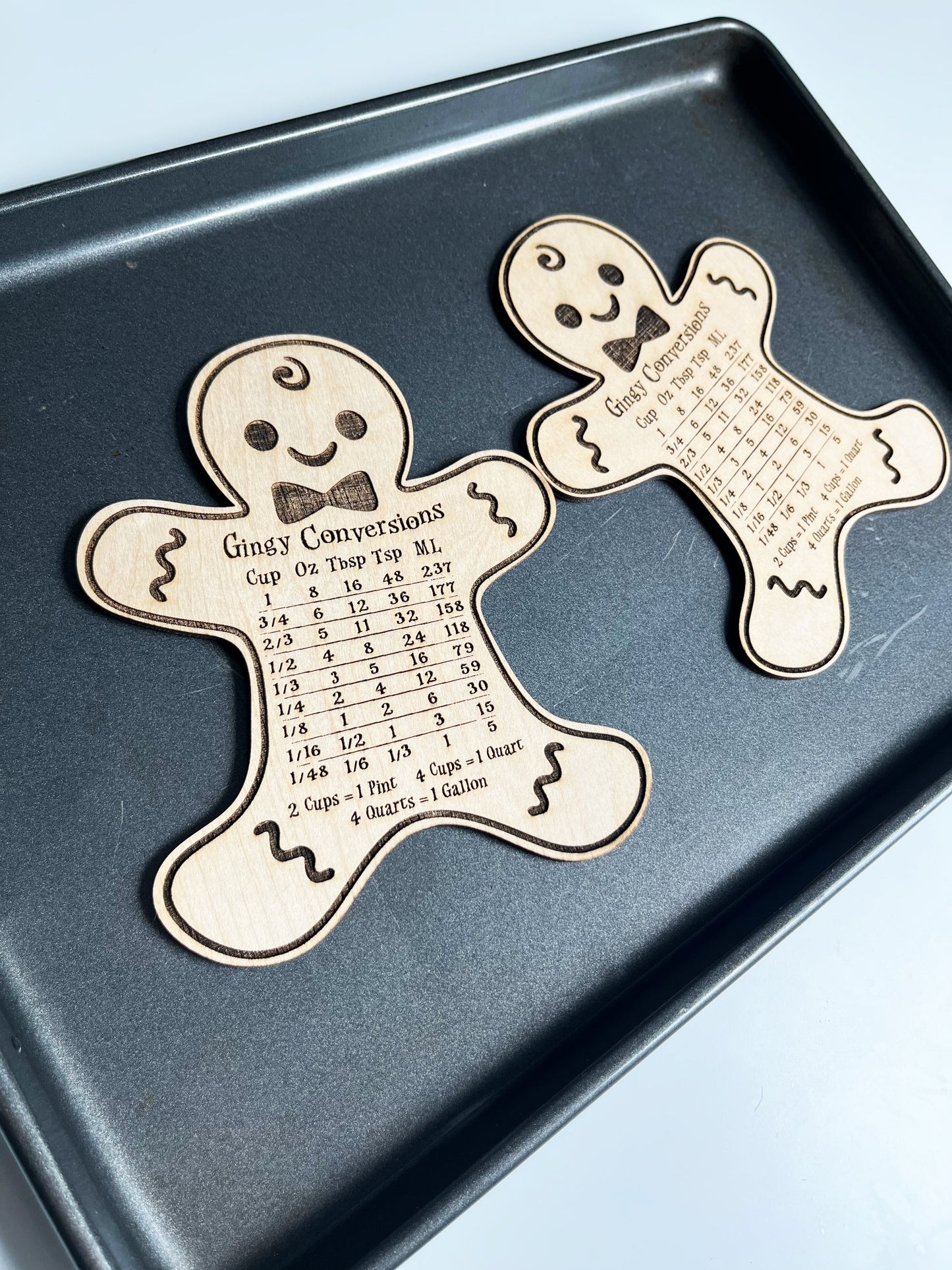 Gingy Conversion Chart, Wood Magnet