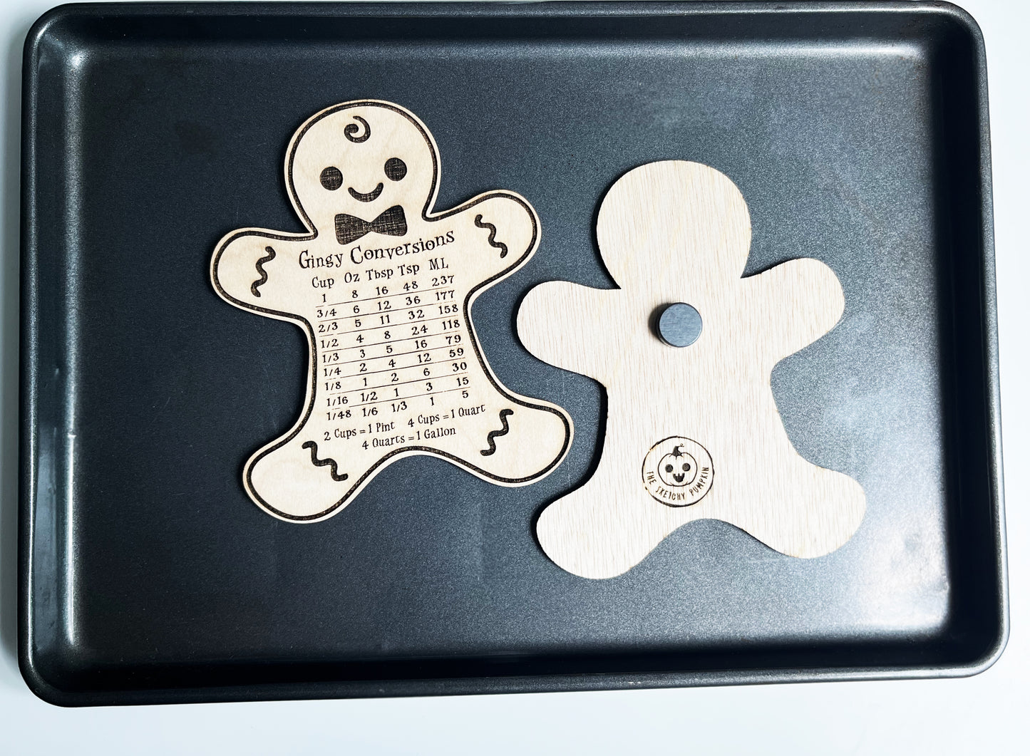 Gingy Conversion Chart, Wood Magnet