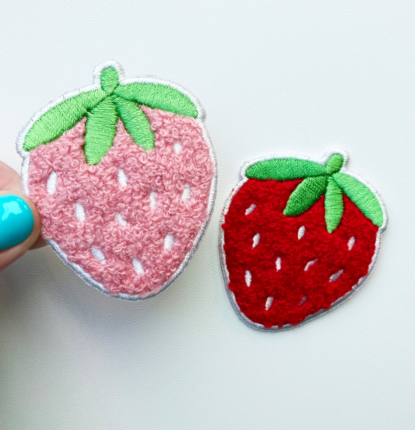 Strawberry Patches Chenille , iron-on, embroidery