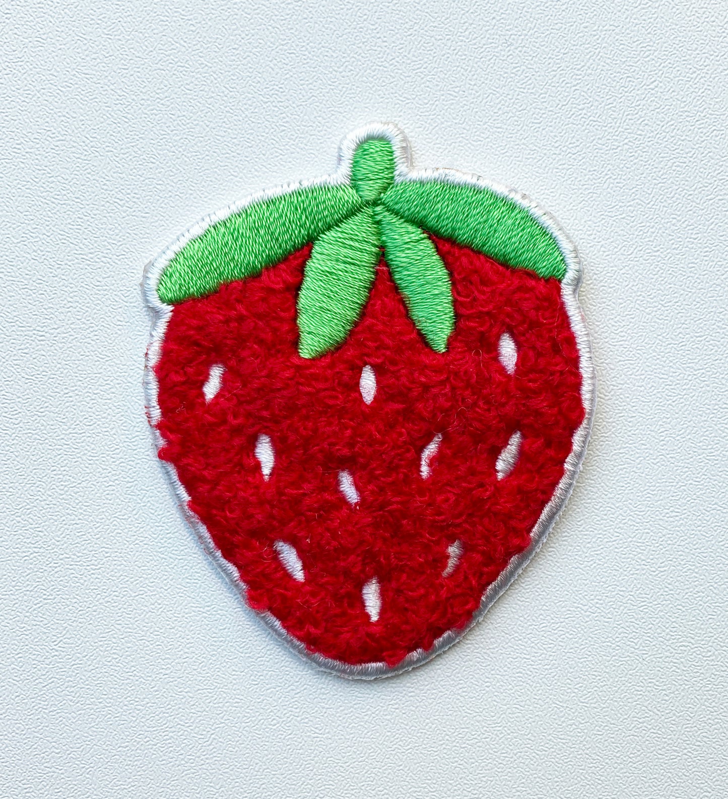 Strawberry Patches Chenille , iron-on, embroidery