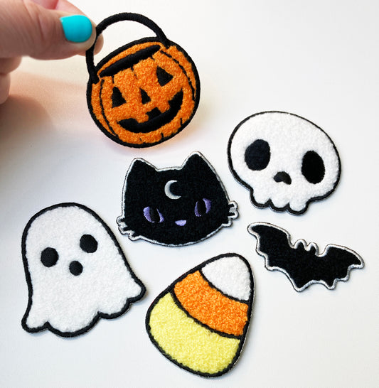 Halloween Patches Chenille , iron-on, embroidery