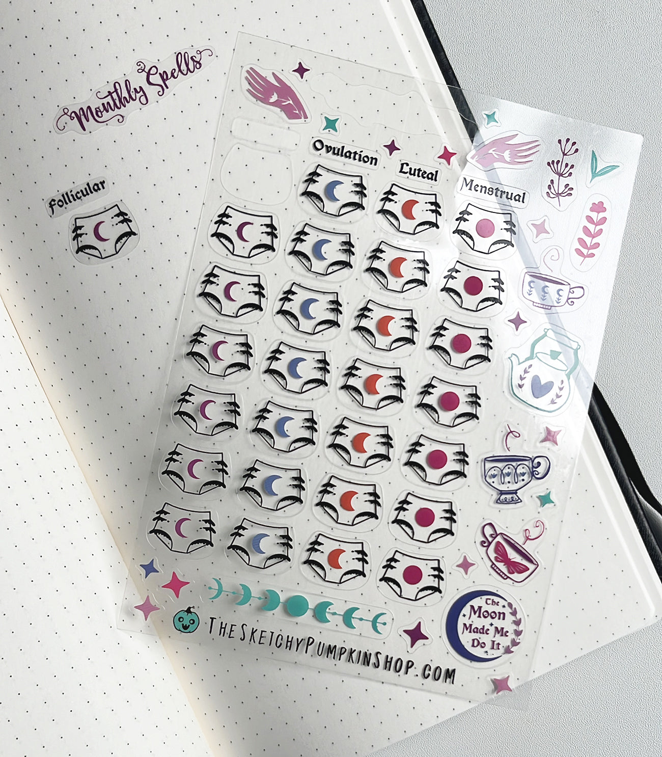 Monthly Spells, 2 Sheets, Transparent, Waterproof