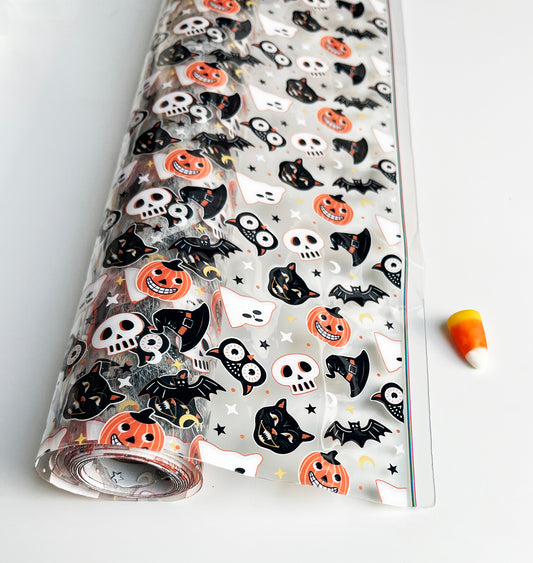 Vintage Halloween Transparent PVC, Rolls