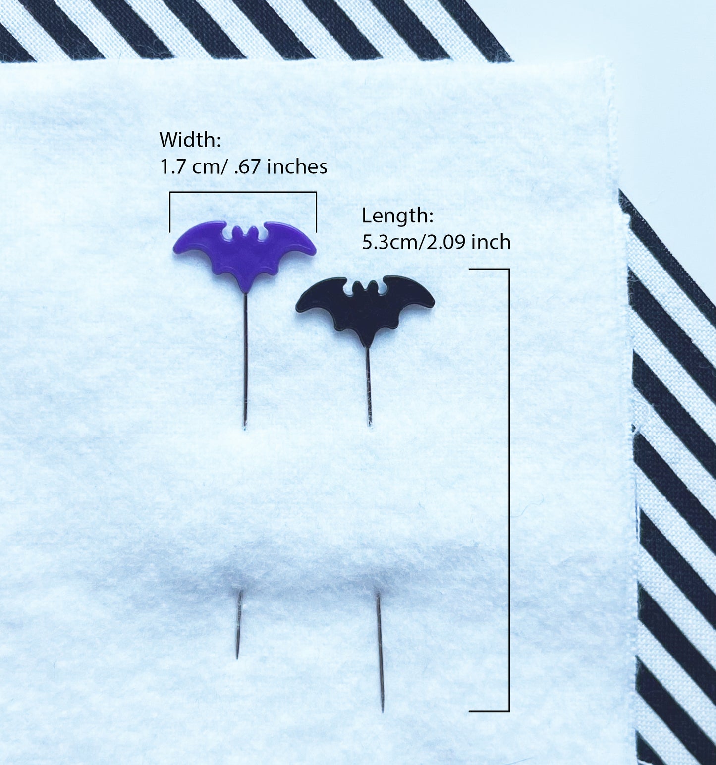 Bat Sewing Pin : 10 pack