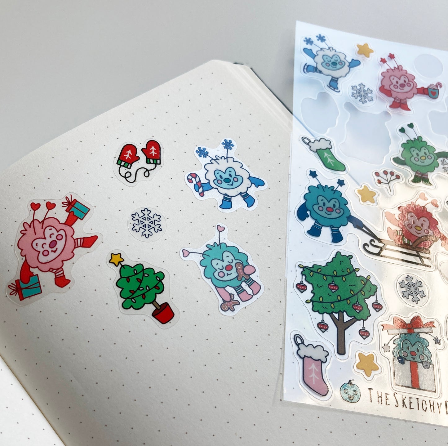 Holiday Sprite, Transparent, Waterproof Sticker Sheet