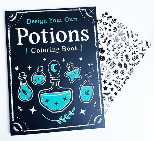 Potions Coloring Book w/ Stickers: * Marker Friendly