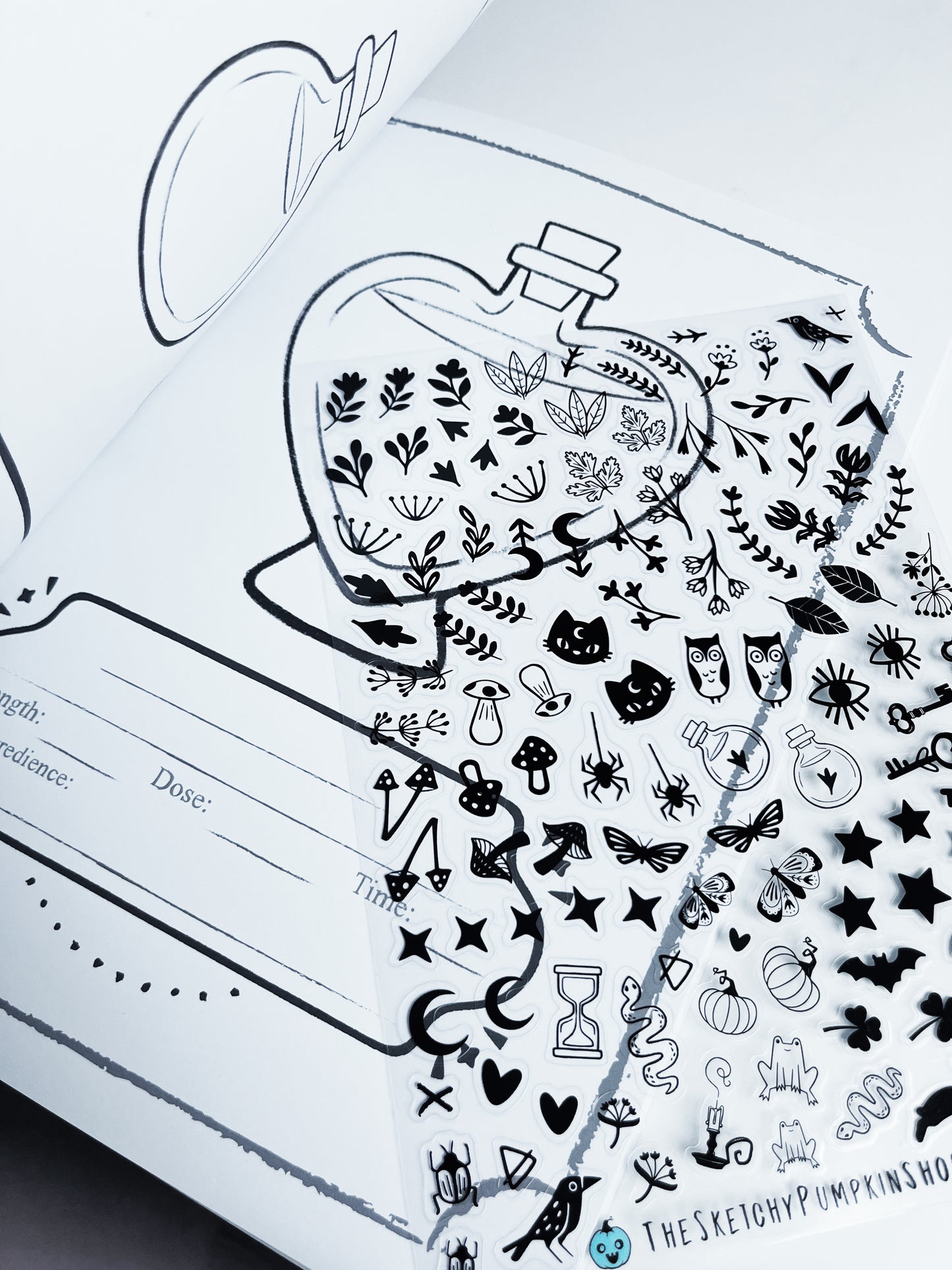 Potions Coloring Book w/ Stickers: * Marker Friendly