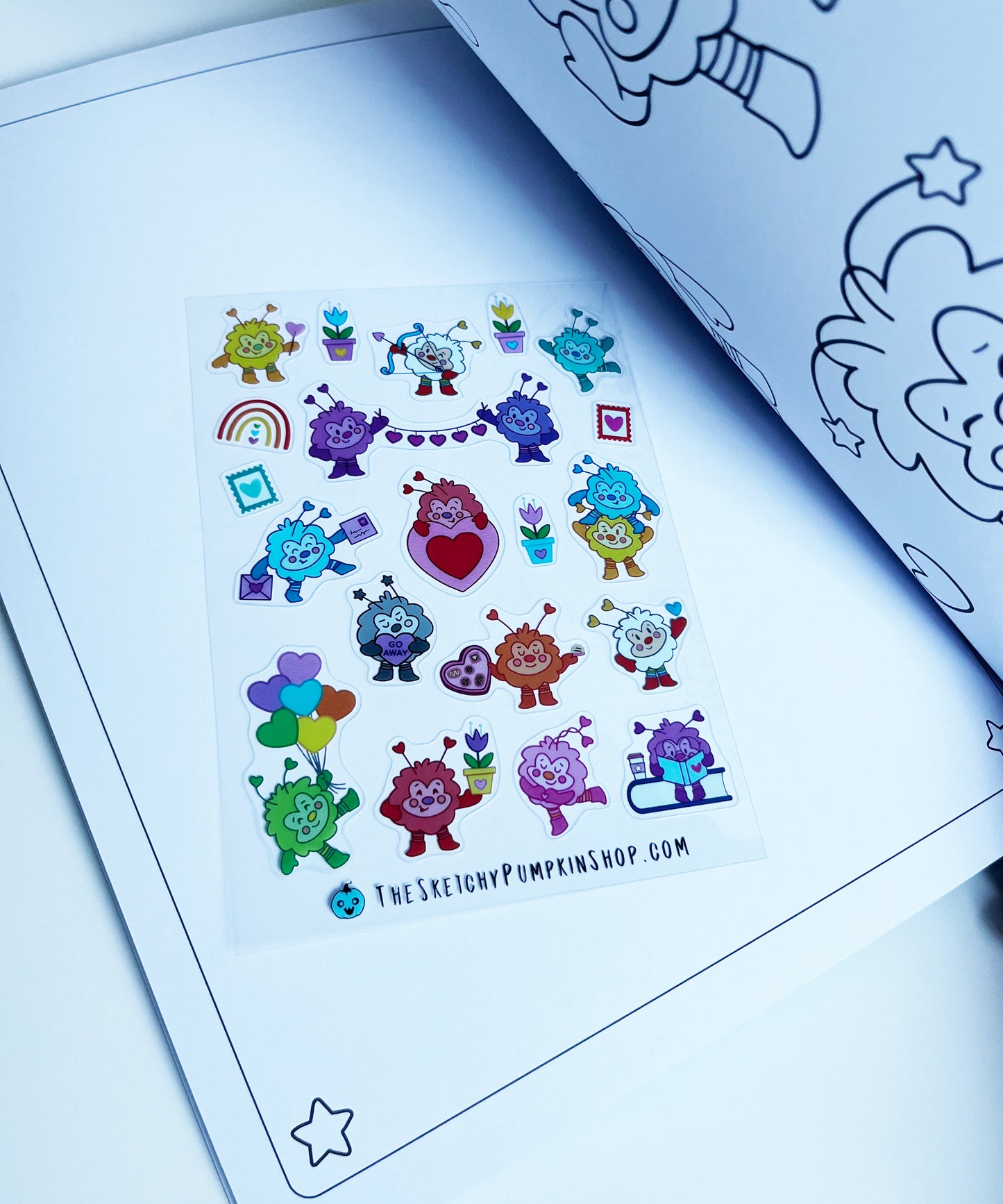 Sprite Coloring Book w/ Stickers: * Marker Friendly