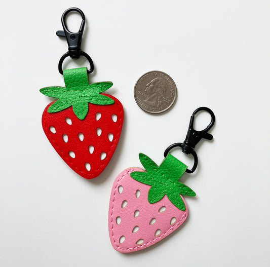Strawberry Coin Keychain