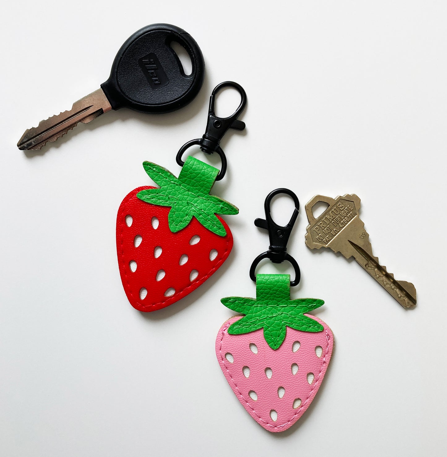 Strawberry Coin Keychain