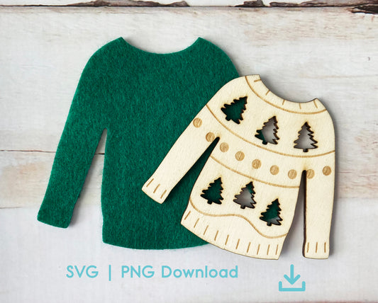 Ugly Sweater Digital File, SVG, PNG, Laser, Cricut, Silhouette