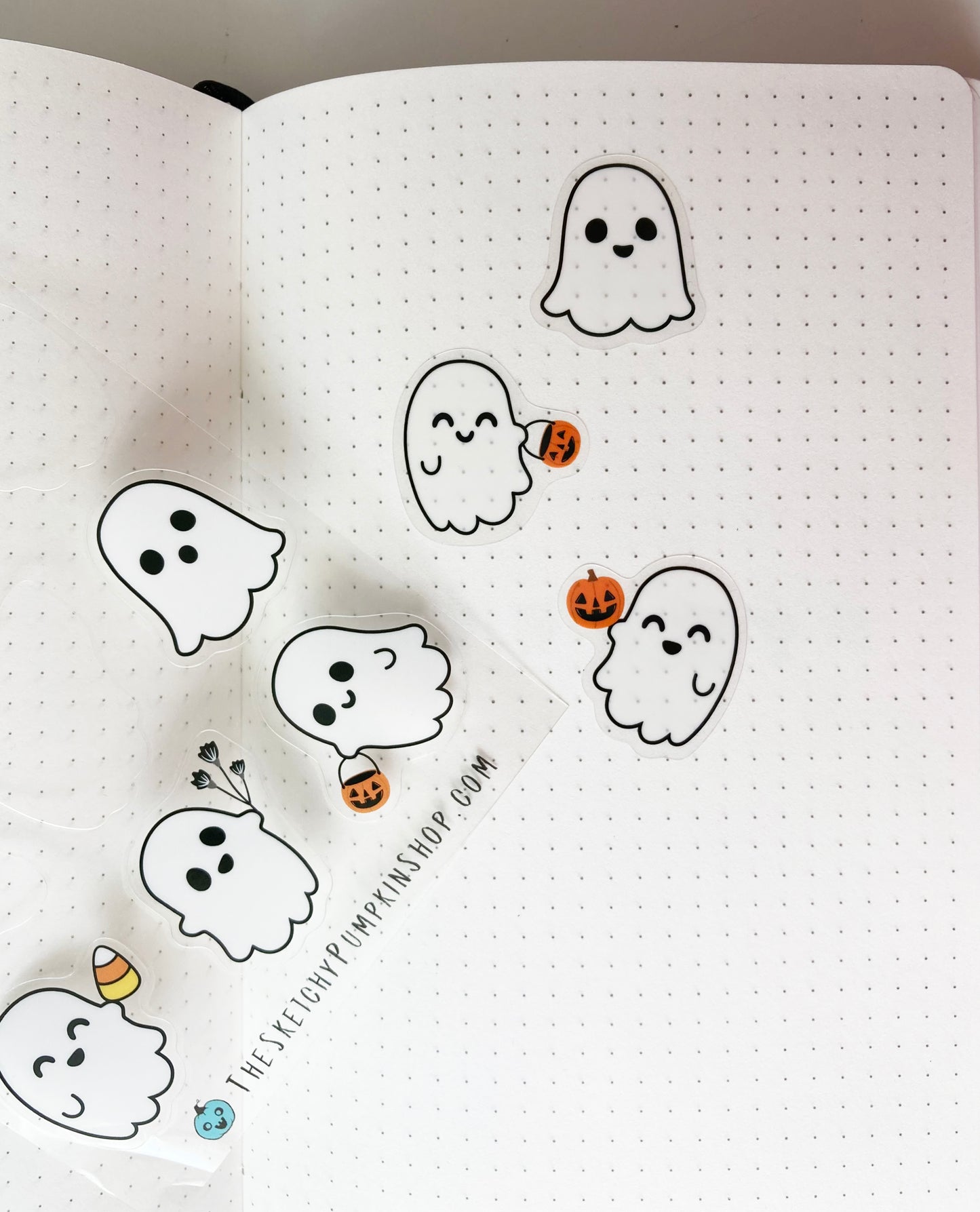 Ghost Sticker Sheet Transparent, Waterproof