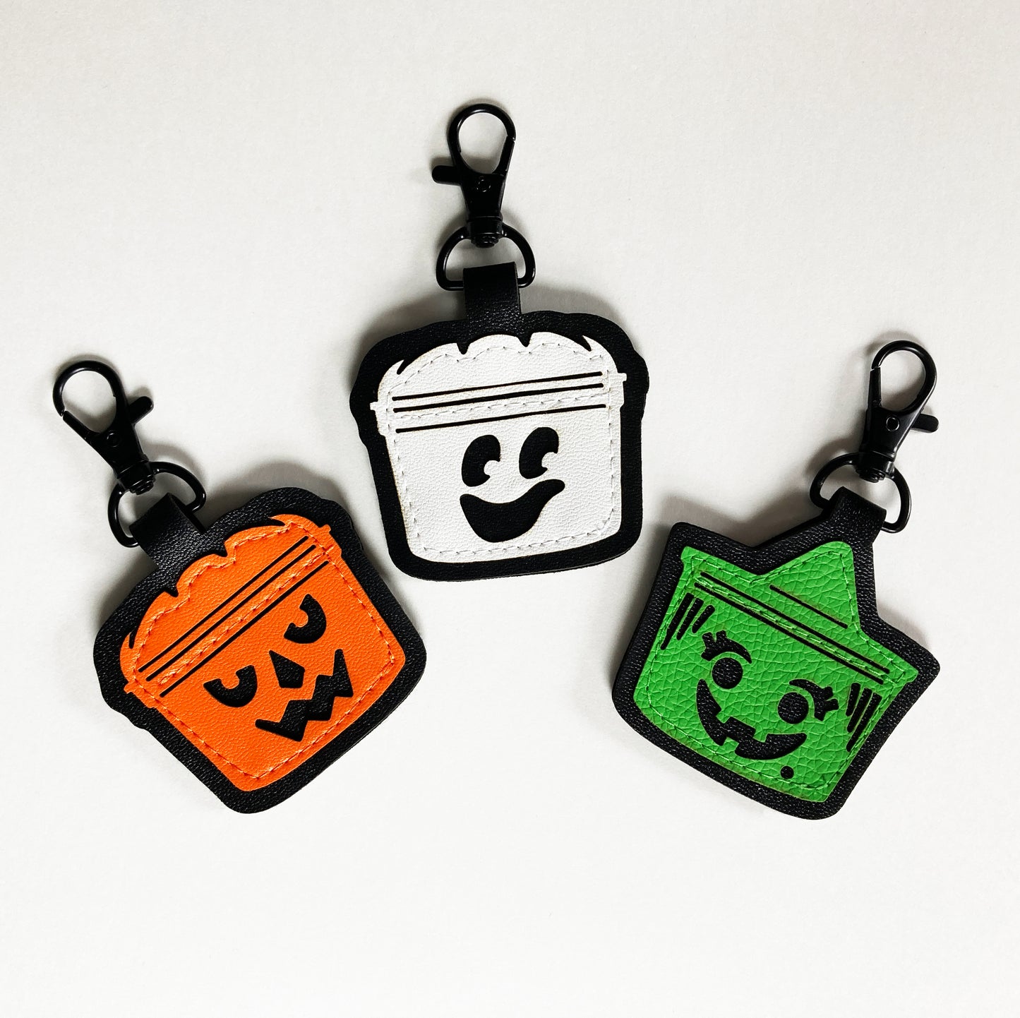 Boo Bucket Double Sided Keychains
