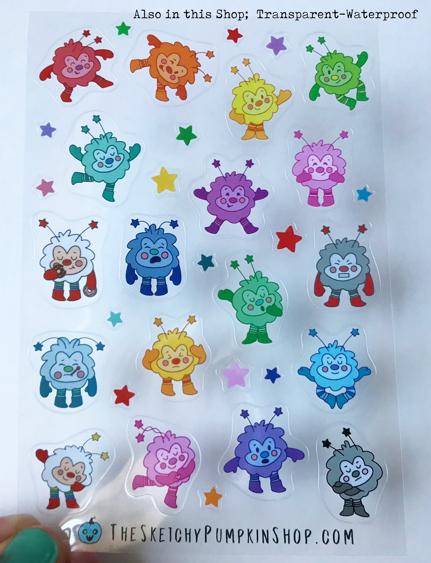 Rainbow Brite & Friends, Transparent, Waterproof Sticker Sheet