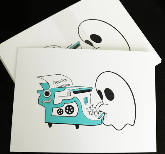 Bernard the Ghost Art Print, PostCard, velvety matte coating