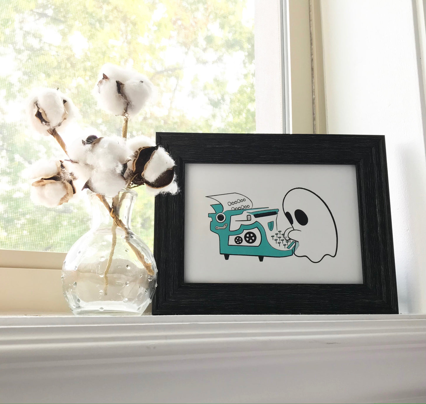 Bernard the Ghost Art Print, PostCard, matte coating