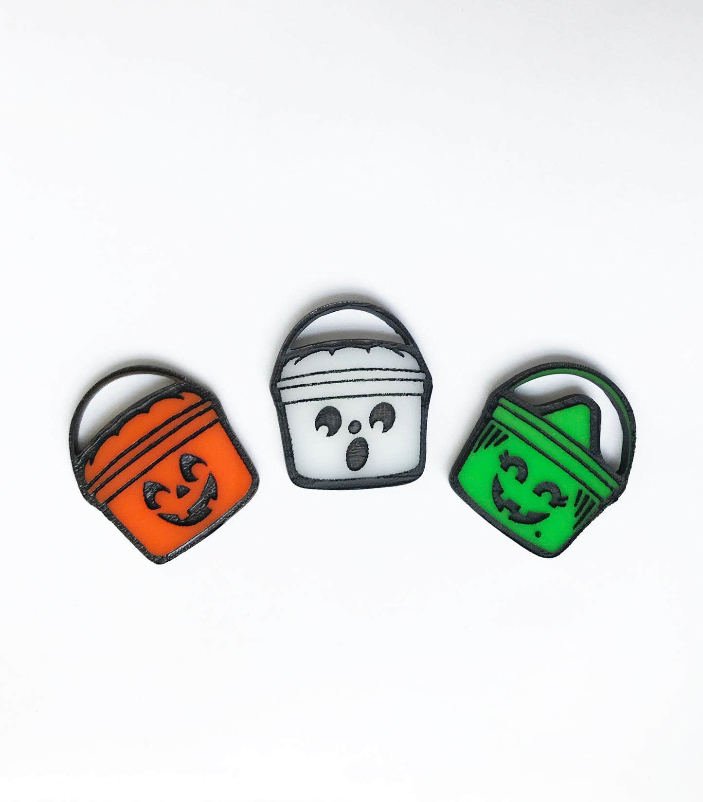 Boo Bucket Charms, ALL 3, Acrylic