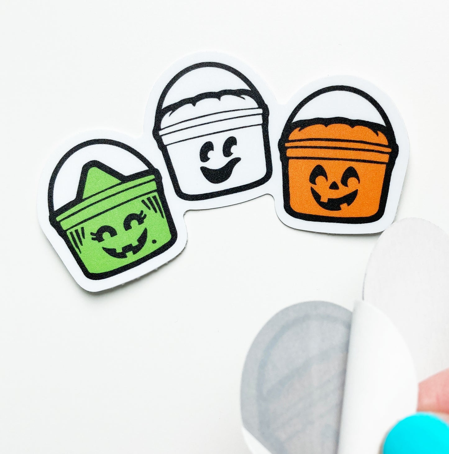 Boo Bucket Vinyl Decal, White Background