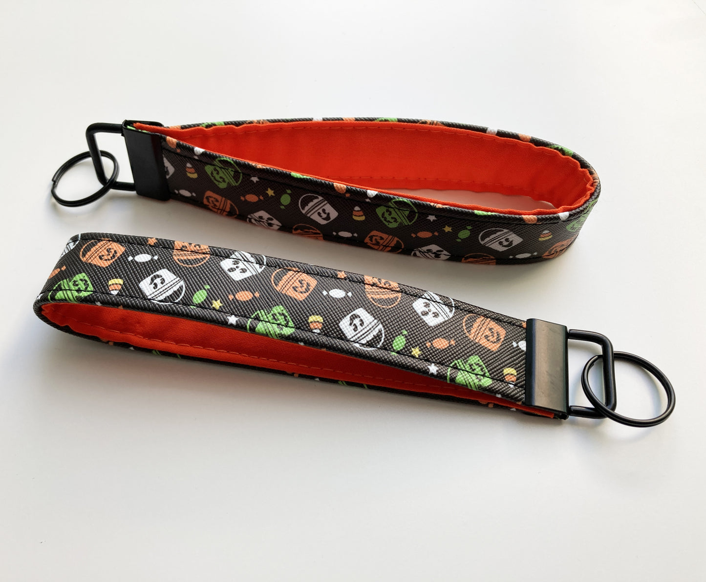 Boo Bucket Wristlet or Fob, Faux Leather