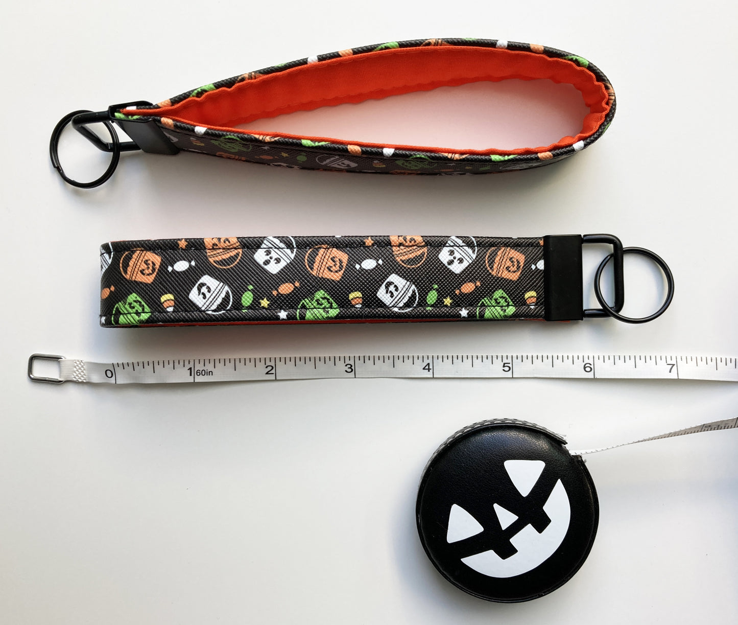 Boo Bucket Wristlet or Fob, Faux Leather