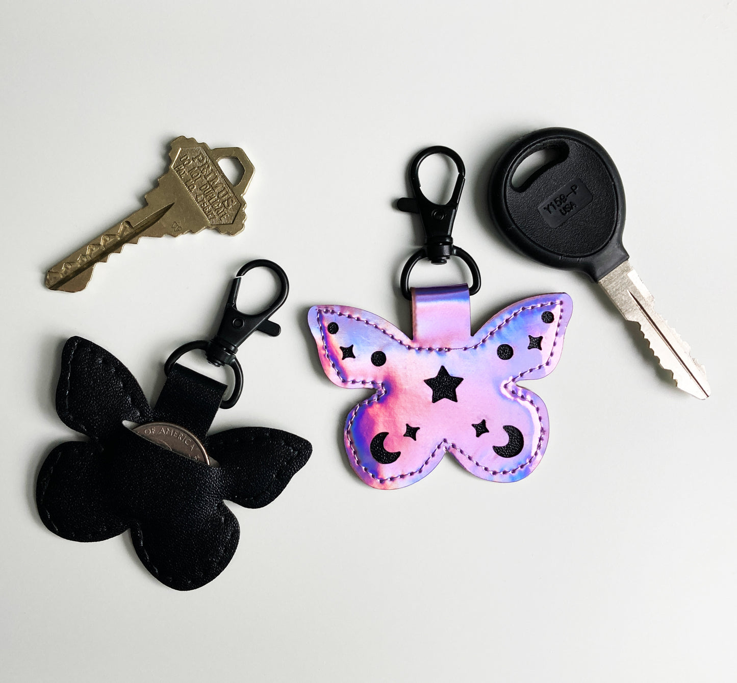 Butterfly Coin Keychainsk