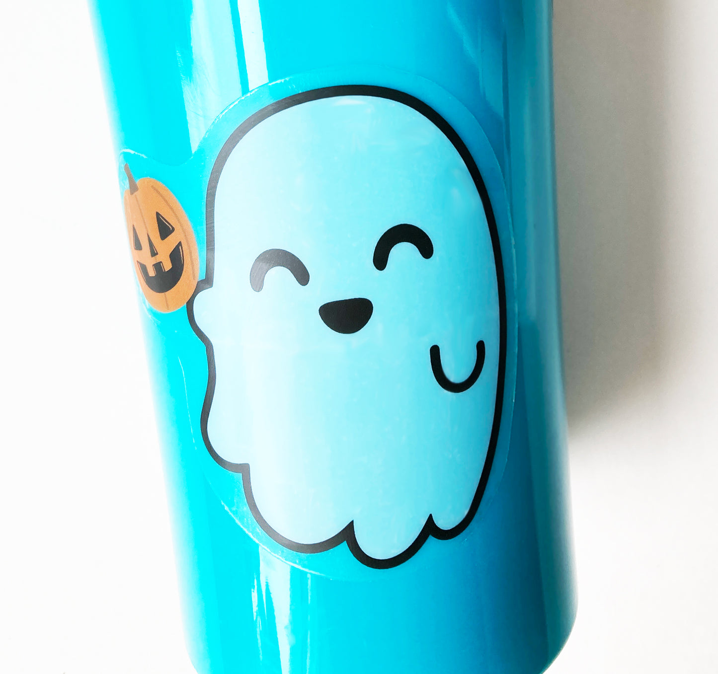 Ghost Holding Pumpkin, Decal, Transparent, Waterproof