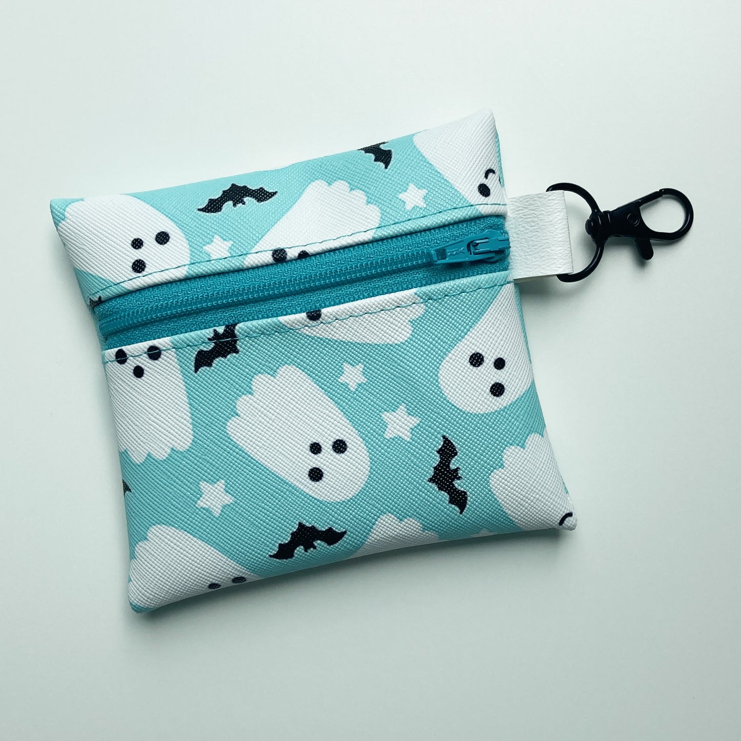 Ghost & Bat Coin Purse, Faux Leather