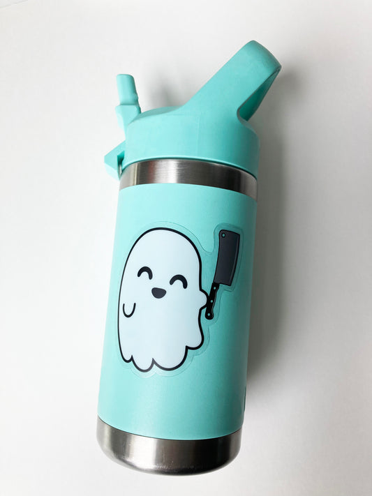 Ghost with Meat Cleaver Sticker, Decal, Waterproof