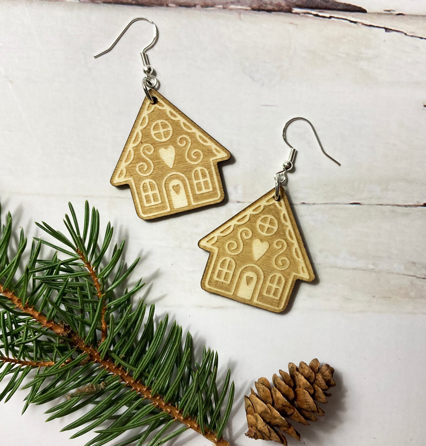 Gingerbread House Earrings