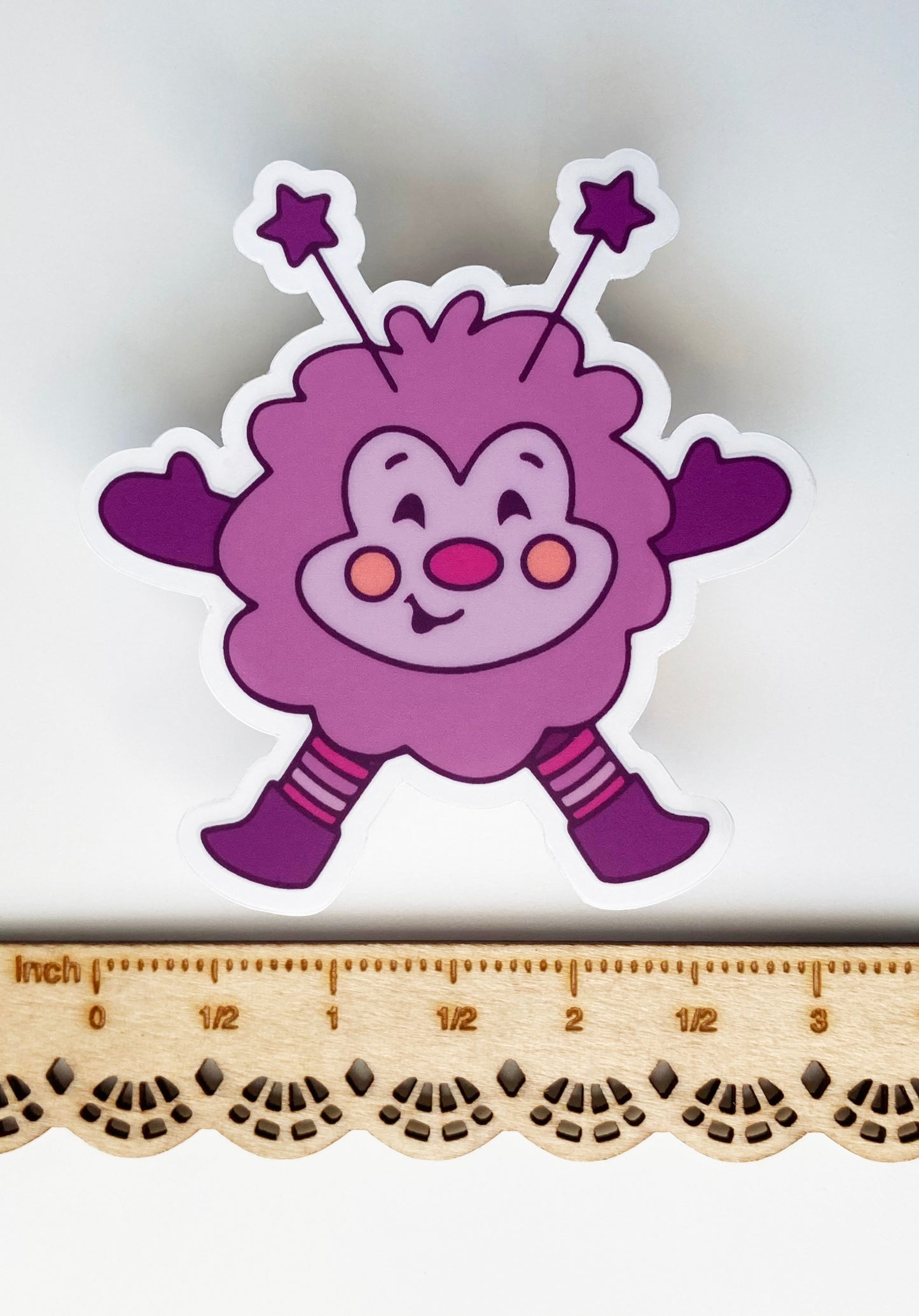 Violet Sprite Vinyl Decal, Transparent Backing