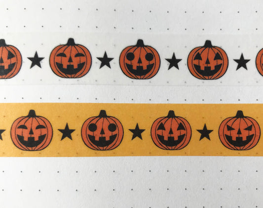 Jack O' Lantern Stars Washi Tape, bujo, bullet journal, halloween, pumpkin