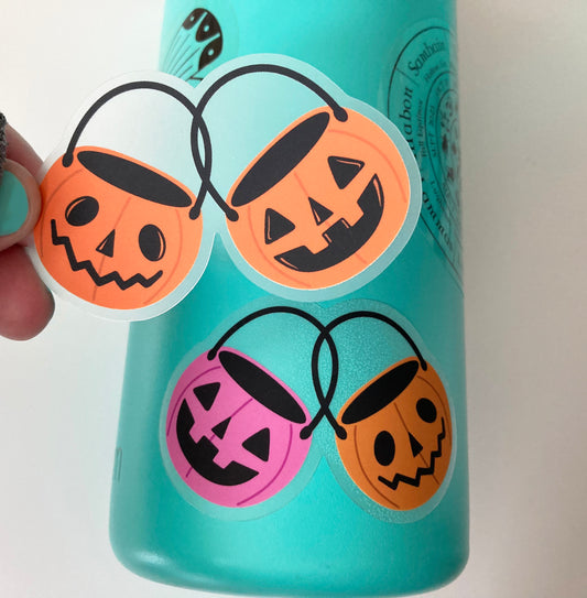 Pumpkin Candy Bucket Decals/Stickers