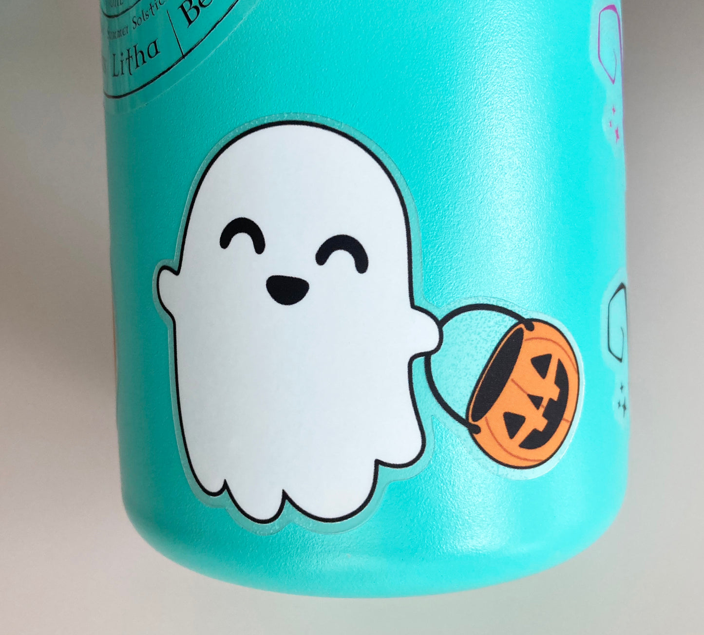 Ghost with Candy Bucket Decal