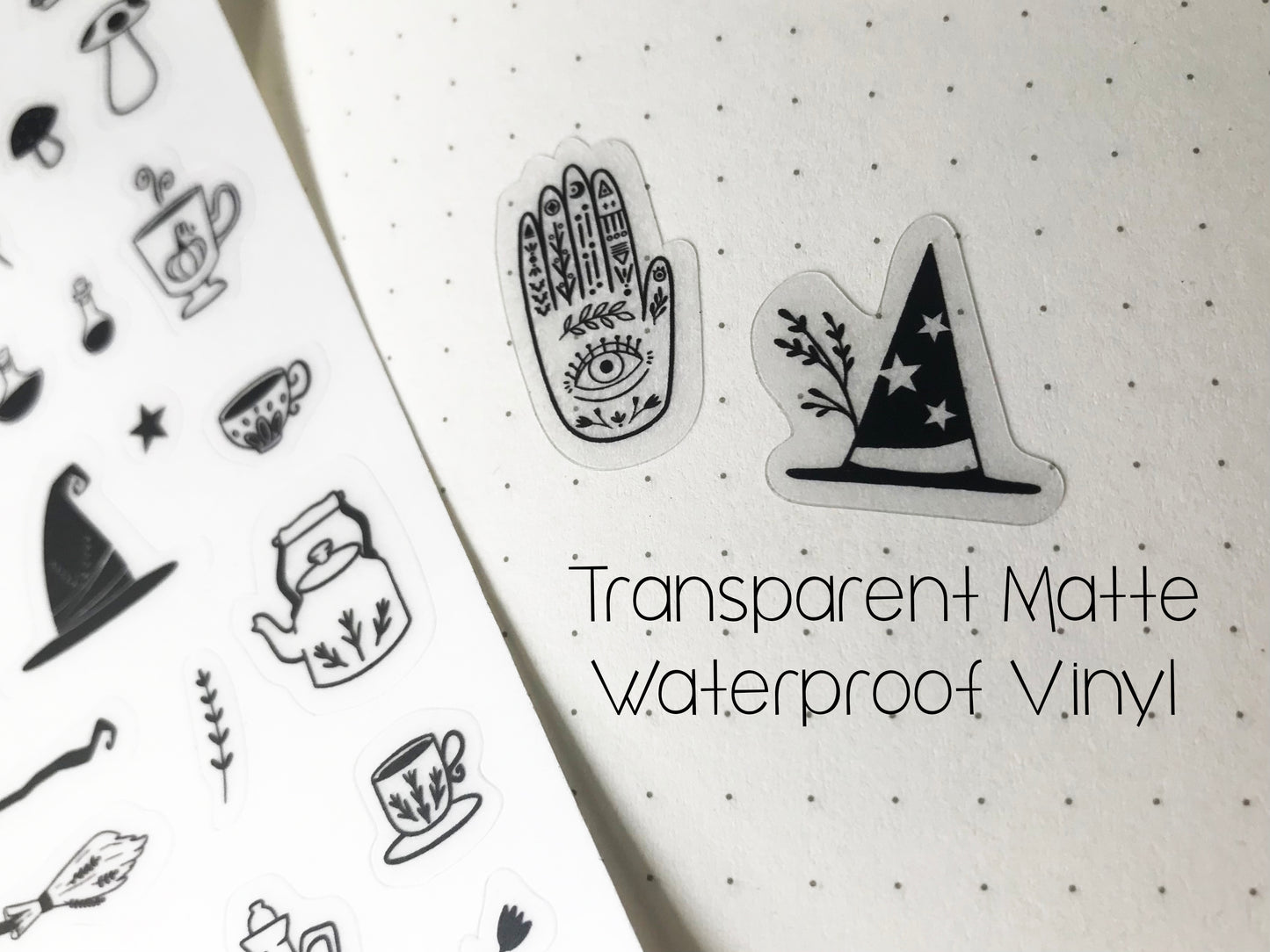Witchy Stickers, Witchy, Coven, Sabbat, transparent, bullet journal