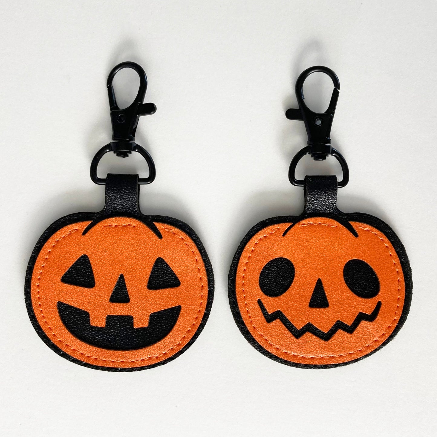 Orange Pumpkin Keychain double-sided