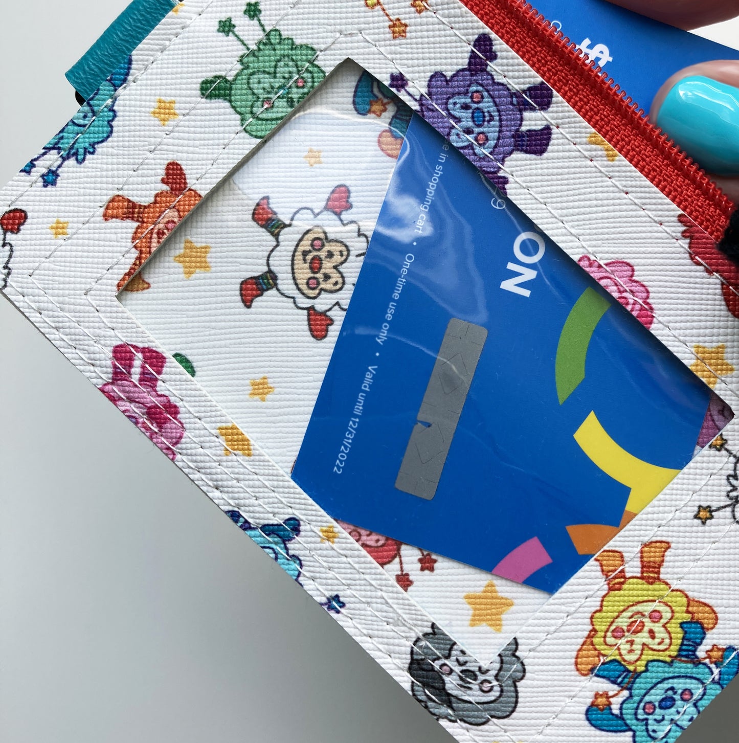 Sprite Keychain ID Zipper Pouch Red Zipper