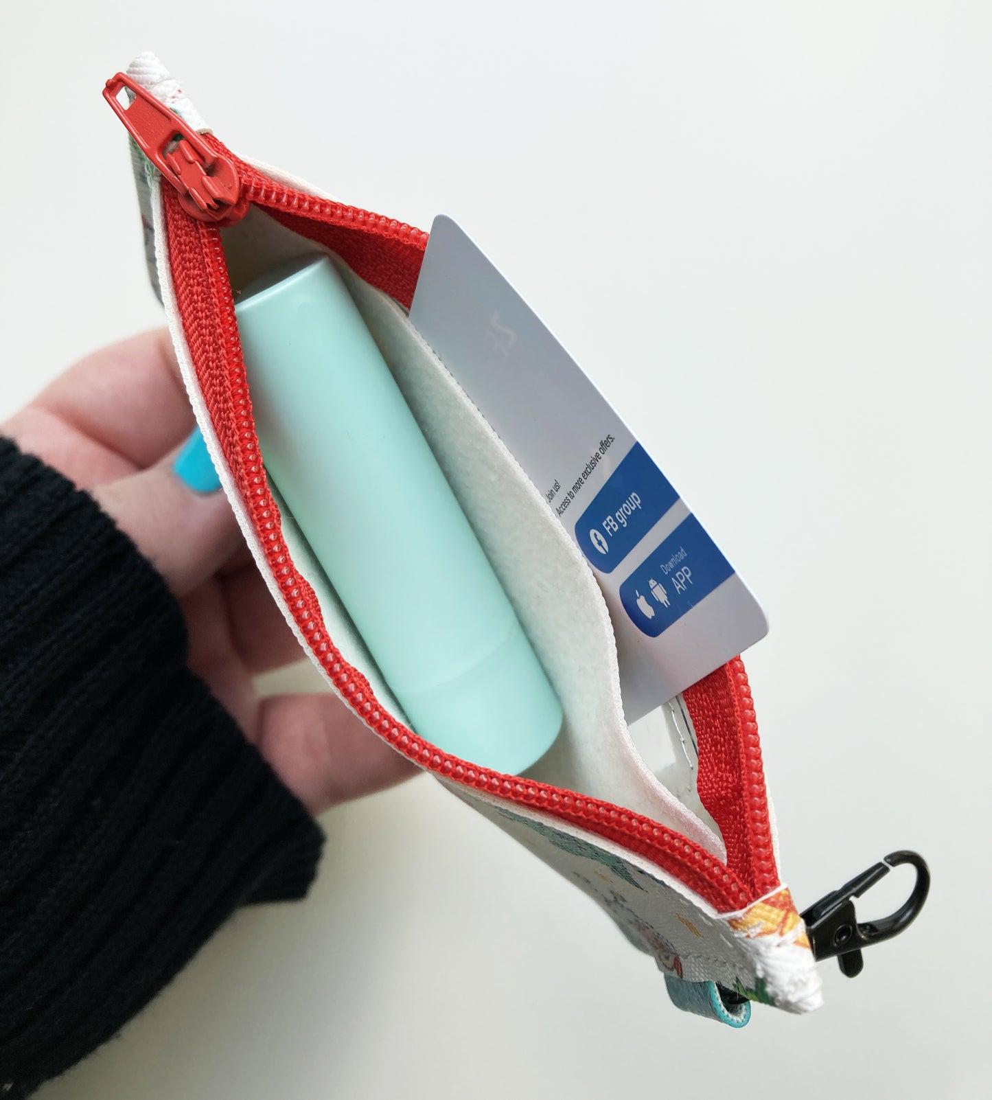Sprite Keychain ID Zipper Pouch Red Zipper