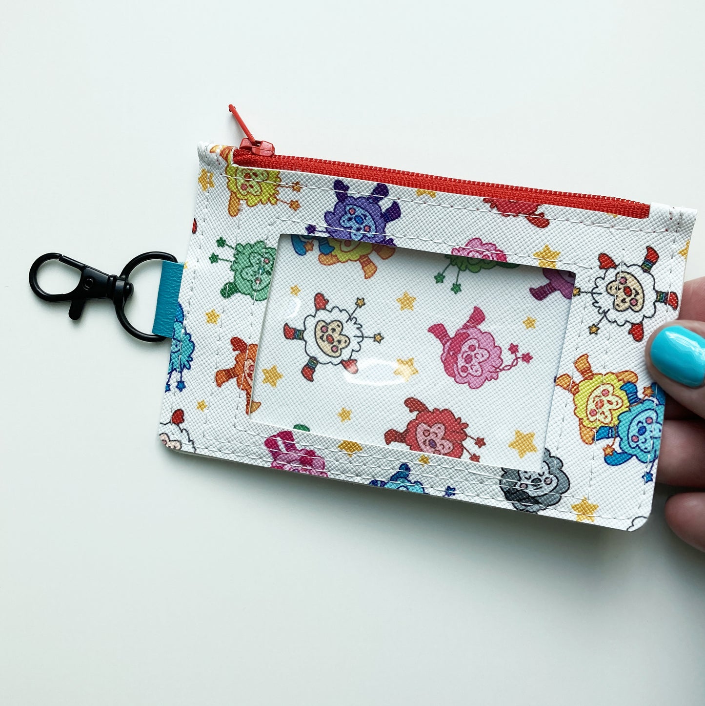 Sprite Keychain ID Zipper Pouch Red Zipper