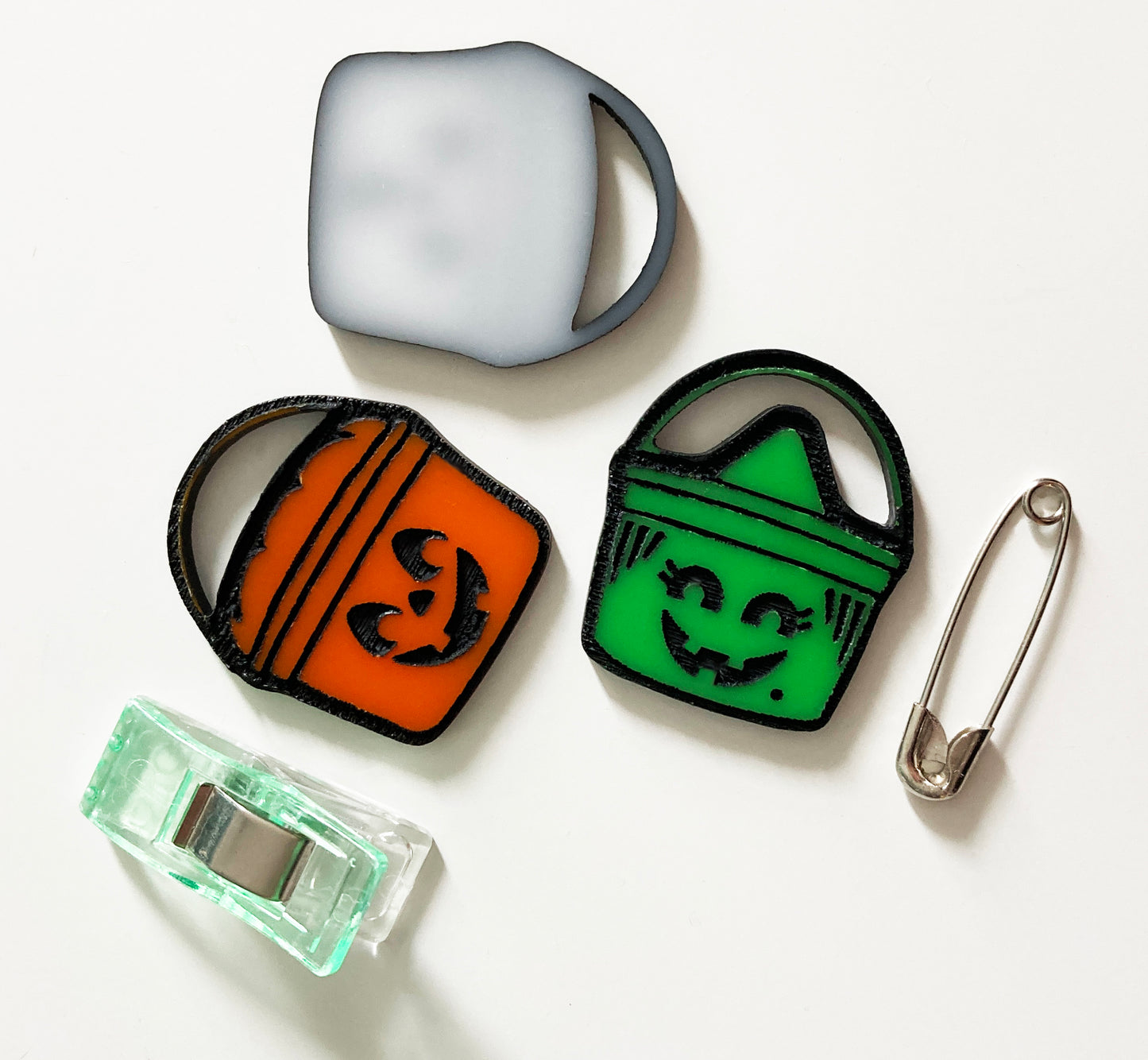 Boo Bucket Charms, ALL 3, Acrylic