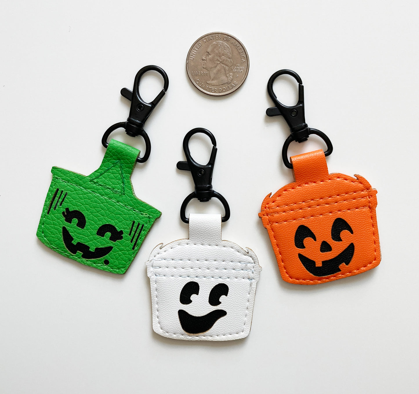 Boo Bucket Coin Keychains