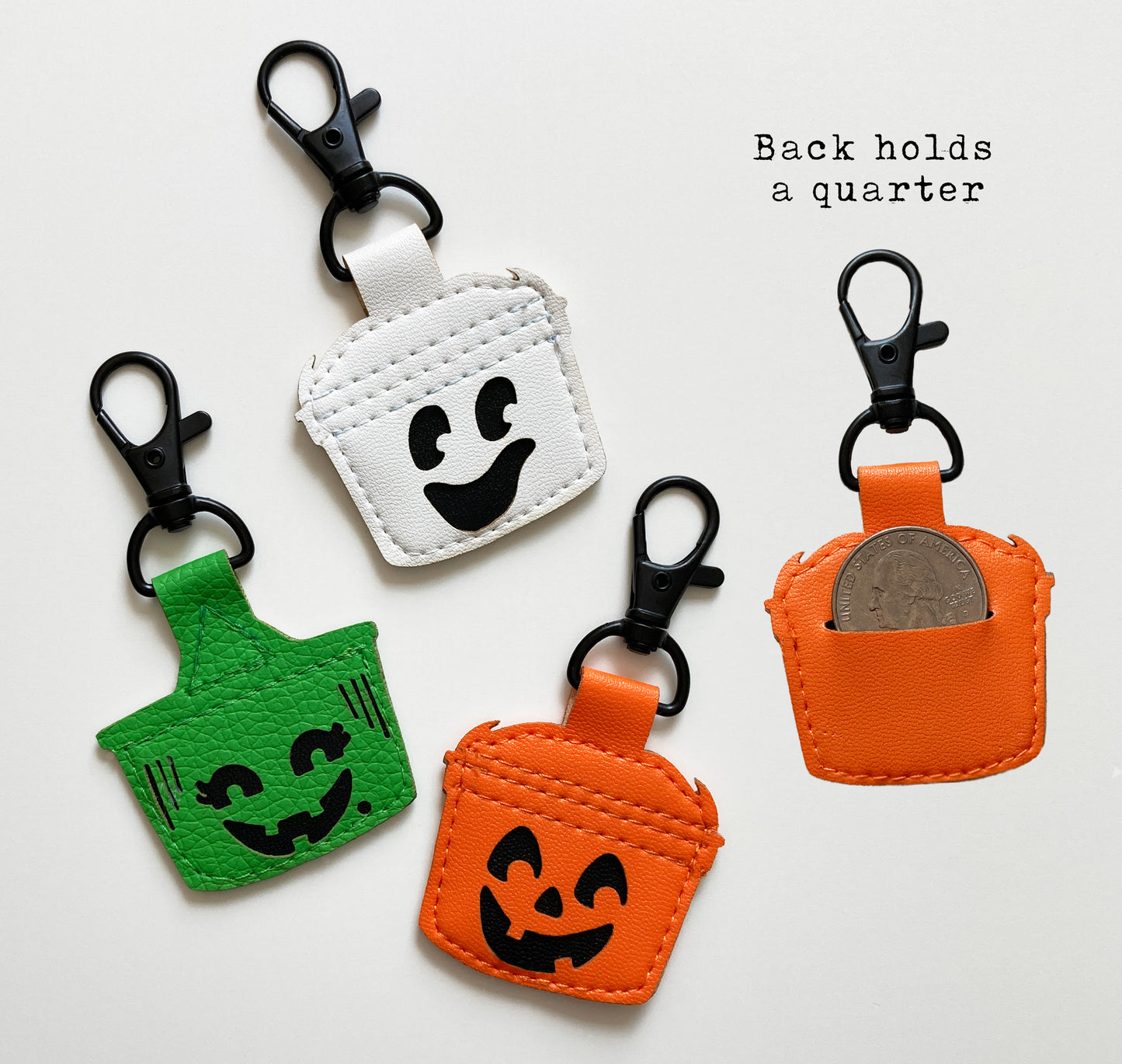 Boo Bucket Coin Keychains