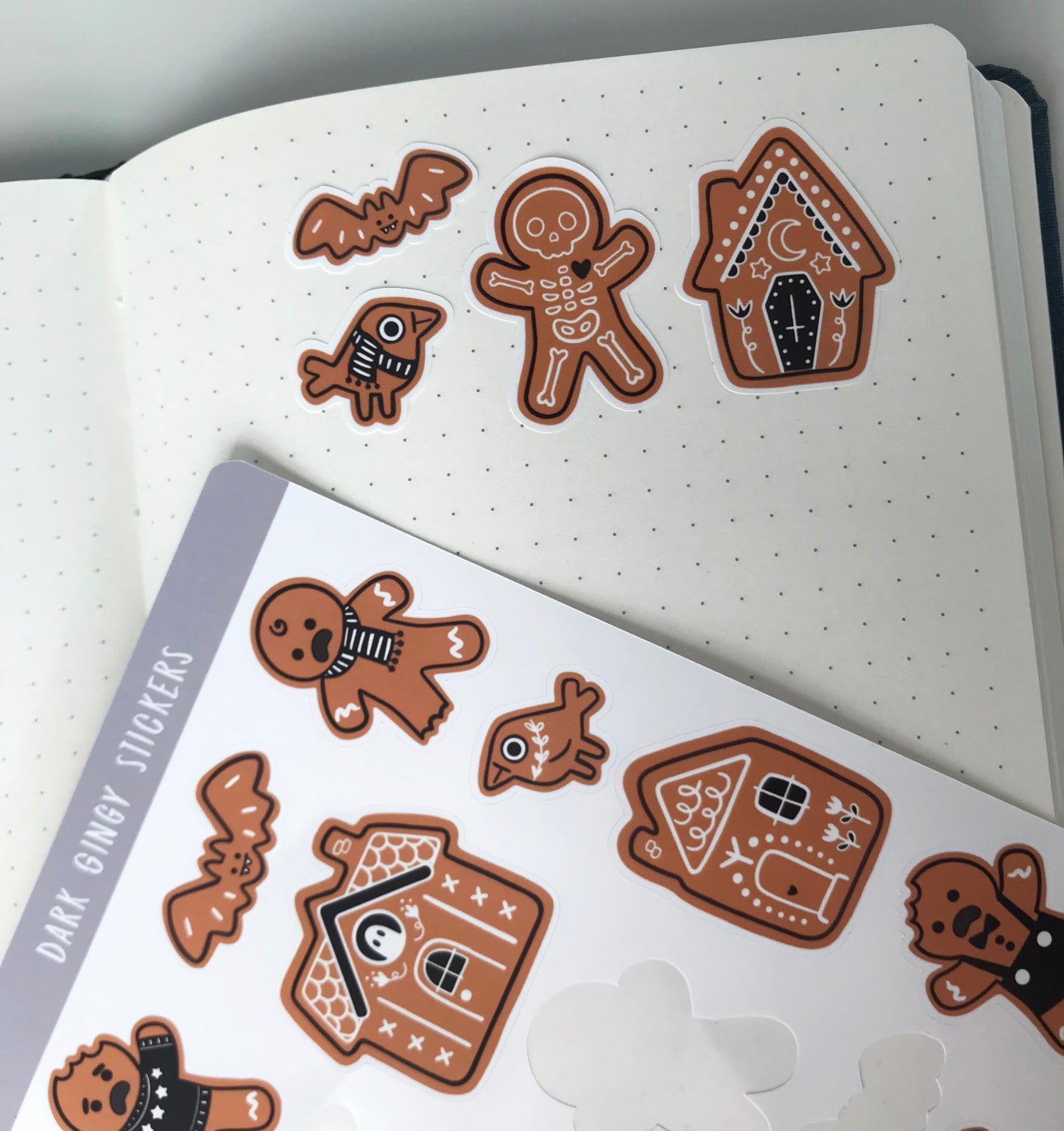 Dark Gingy Stickers, Goth, Schitt's Creek, David Rose, Gingerbread Man