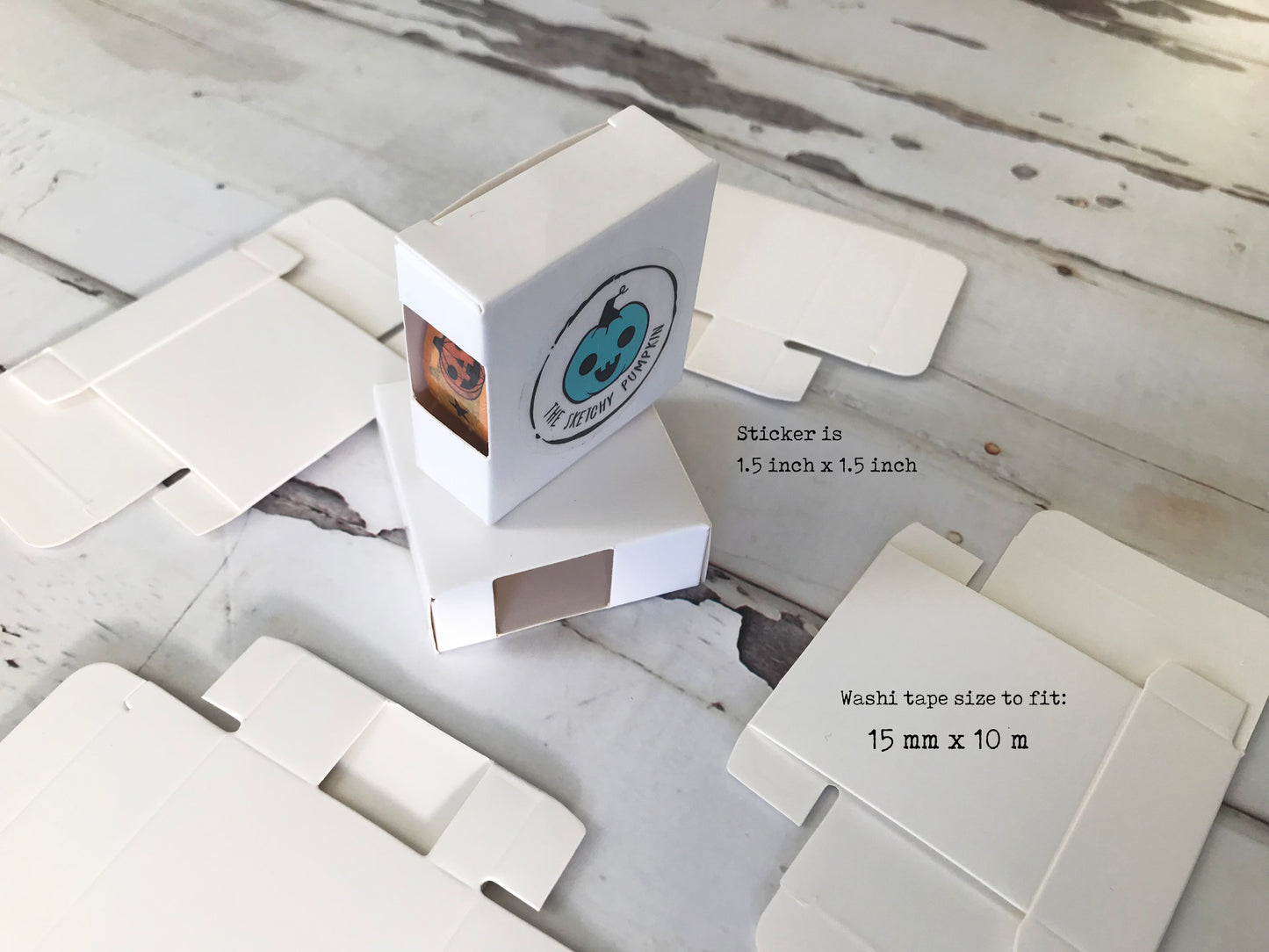 Tape Boxes 30 Pack- White-Washi