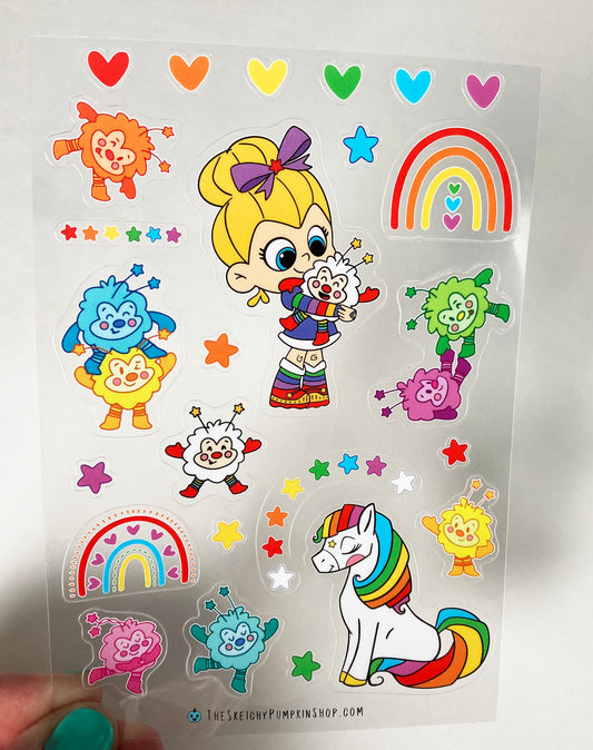 Rainbow Brite & Friends, Transparent, Waterproof Sticker Sheet