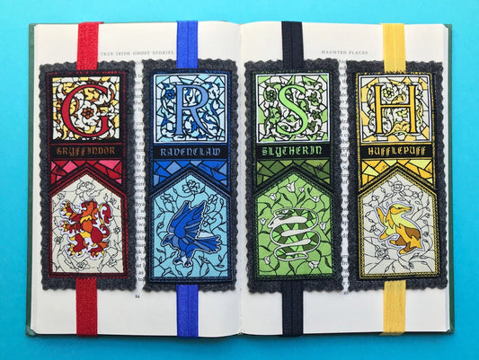 Harry Potter House Bookmarks, Felt, Fabric, Elastic, Hogwarts