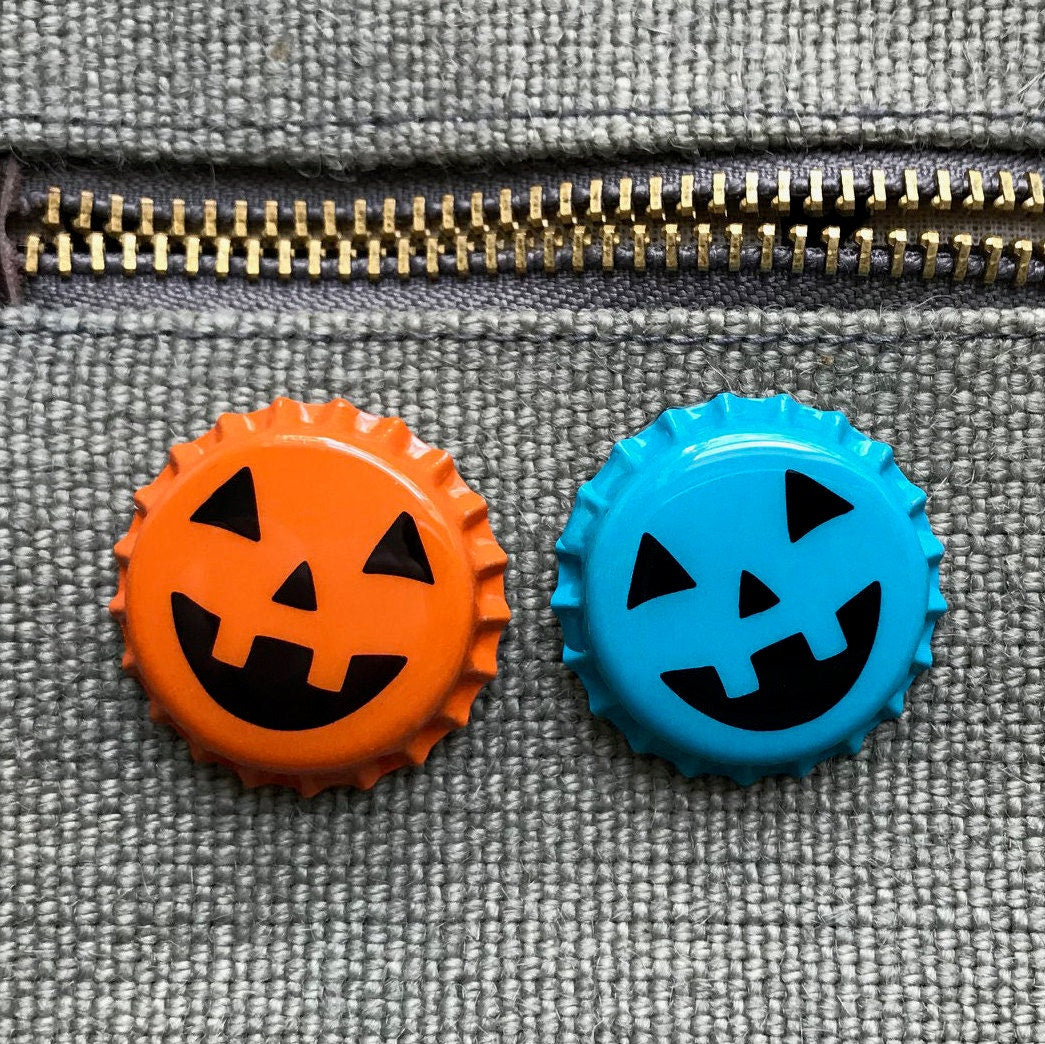 Pumpkin Pop Pin, Bottle Cap Lapel