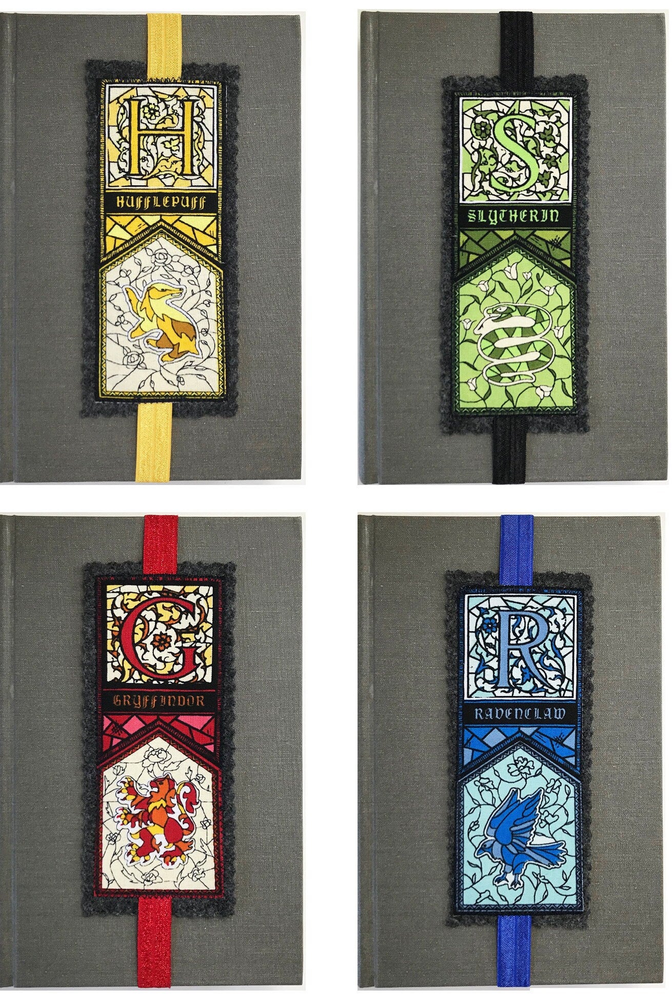 Harry Potter House Bookmarks, Felt, Fabric, Elastic, Hogwarts