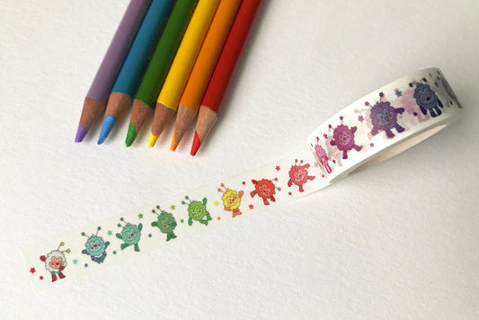 Rainbow Sprite Washi Tape, Bullet Journal, BuJo, Colors, Cute, Kawaii
